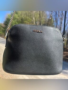 Furla Black Saffiano Crossbody Bag